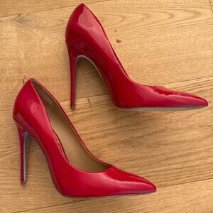 Sam Edelman - Danna Pointed Toe Stiletto Pumps in Red Patent